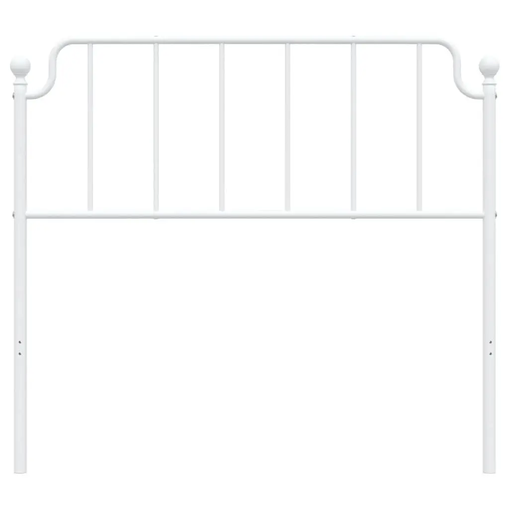 Metal Headboard Bedroom 107cm White Powder Coated Steel