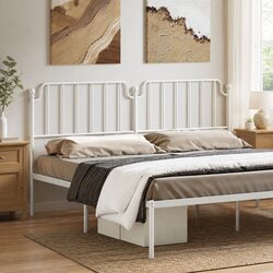 Metal Headboard Specifications: White 180cm Design