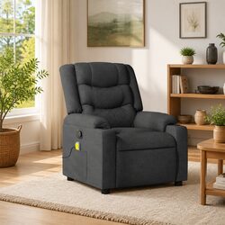 Specifications of Grey Fabric Manual Massage Recliner