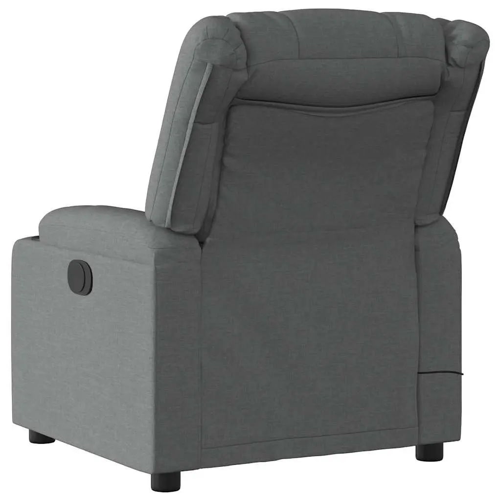 Grey Fabric Manual Massage Recliner