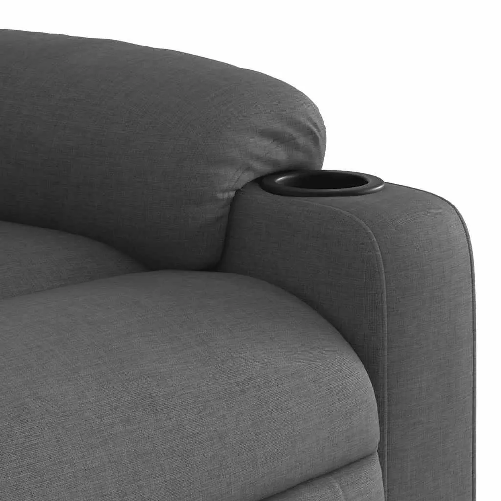 Grey Fabric Manual Massage Recliner