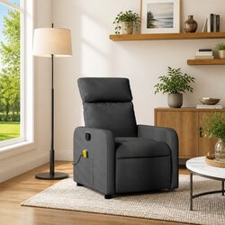 Specifications of Dark Grey Fabric Massage Recliner Chair