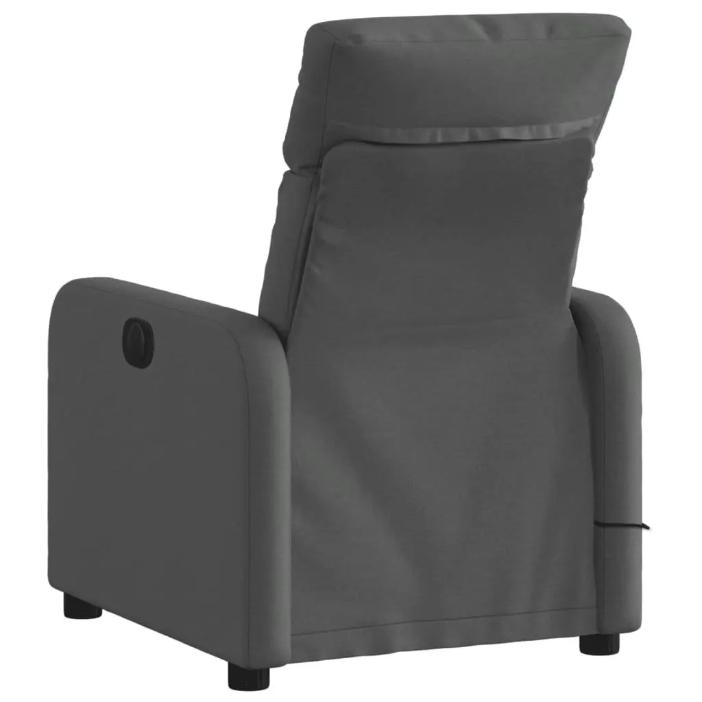 Massage Recliner Chair for Living Room Dark Grey Fabric Manual Recline
