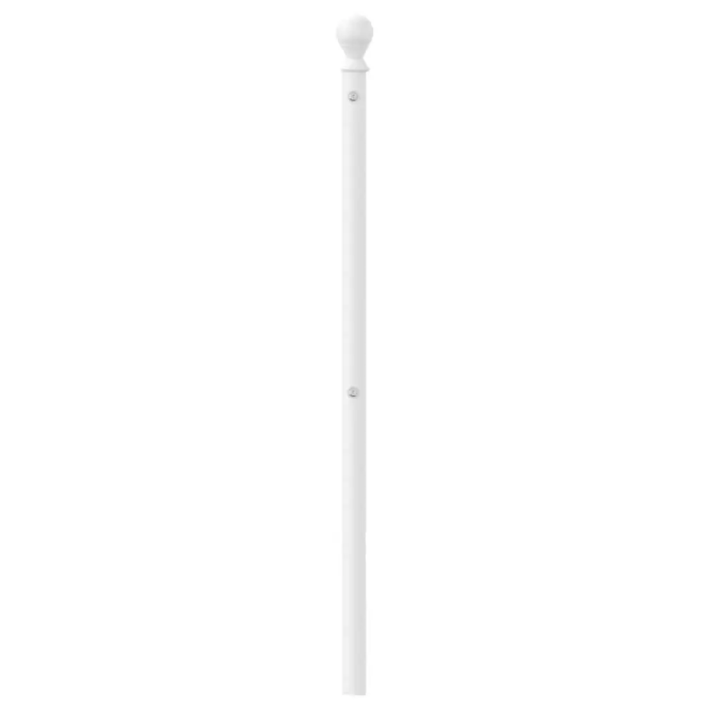 Metal Headboard White 180cm Sturdy Steel Construction for Bedroom Furniture