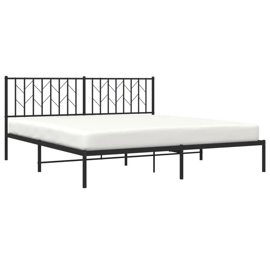 King Size Metal Bed Frame 183x203cm with Black Finish