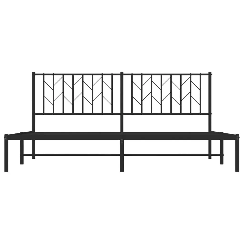 King Size Metal Bed Frame 183x203cm with Black Finish