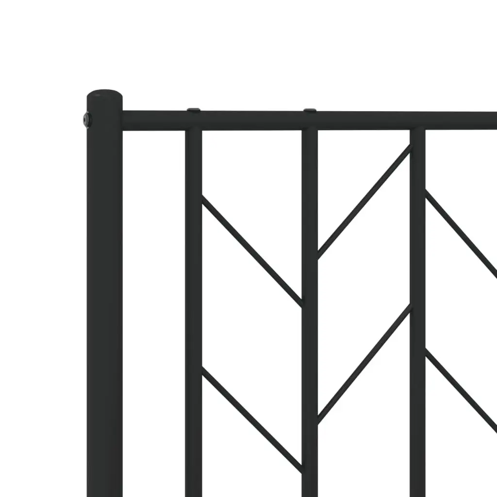 King Size Metal Bed Frame 183x203cm with Black Finish