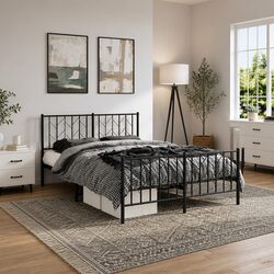 Metal Bed Frame Dimensions 150x200 cm, Powder-Coated Steel