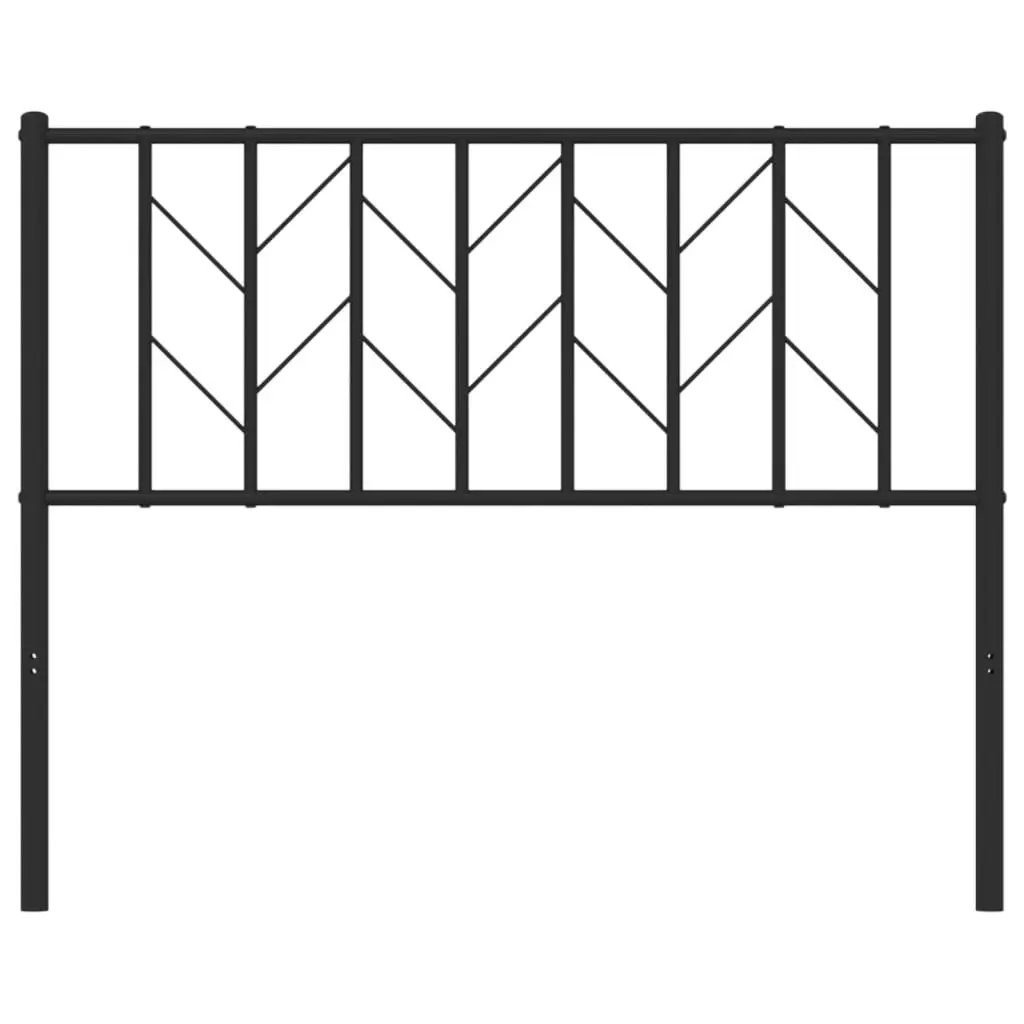 Metal Bed Headboard Black 107 cm Bedroom Bed Head Board with Legs