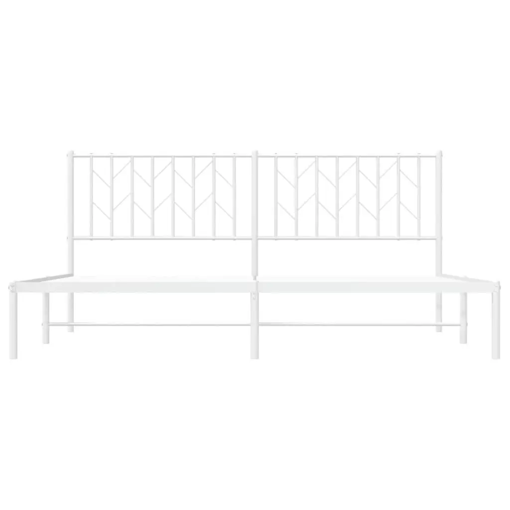 King Metal Bed Frame 183x203cm with Steel Slats