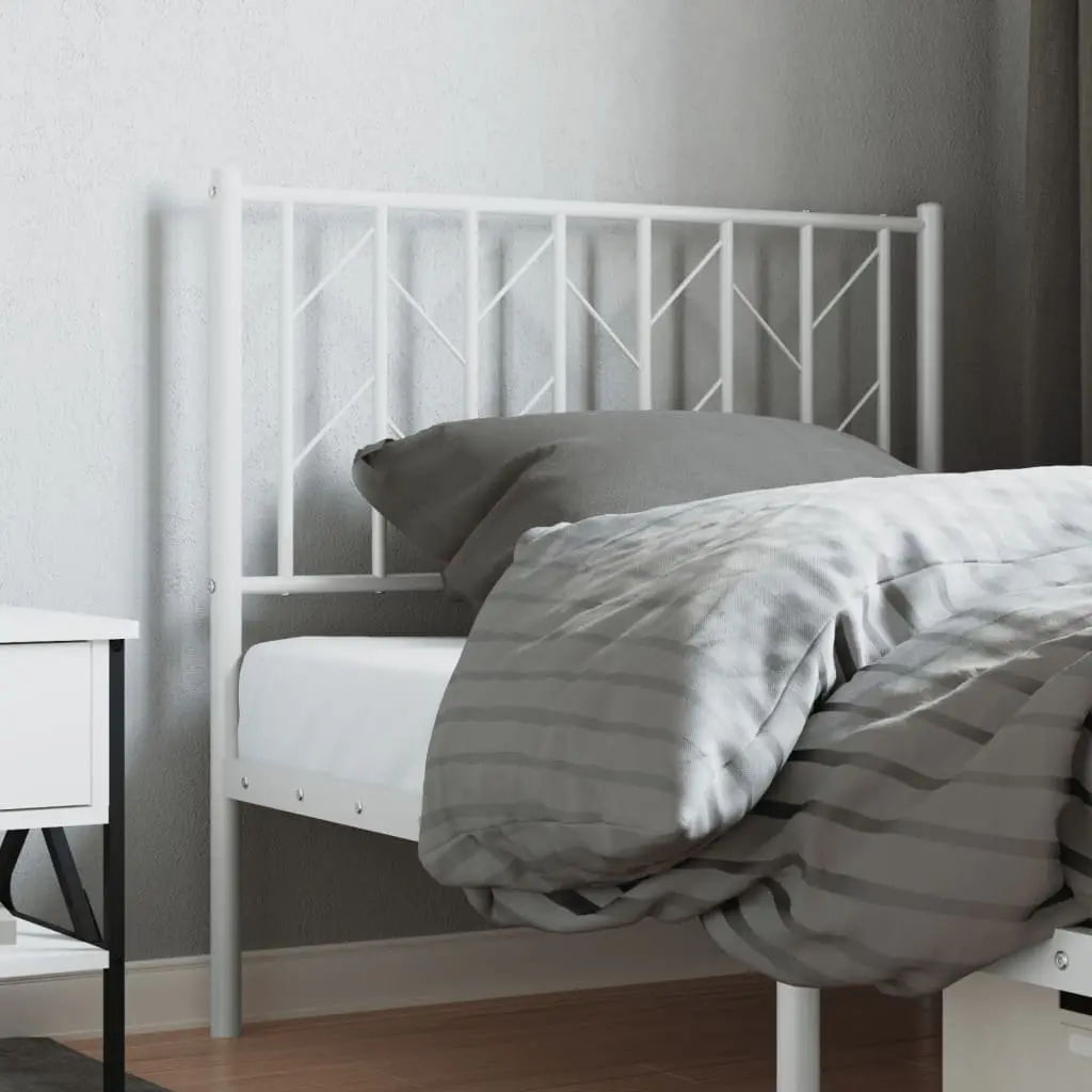 90cm White Metal Headboard