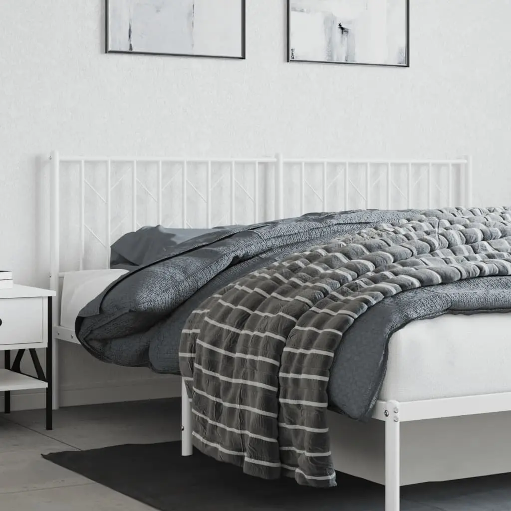 180cm White Metal Headboard Frame