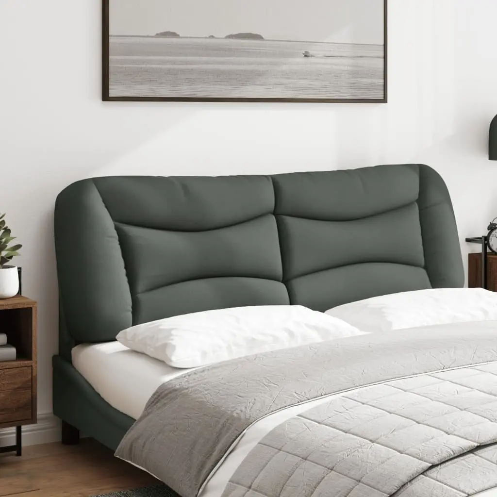 Queen Bed Headboard Cushion 152cm Dark Grey Fabric