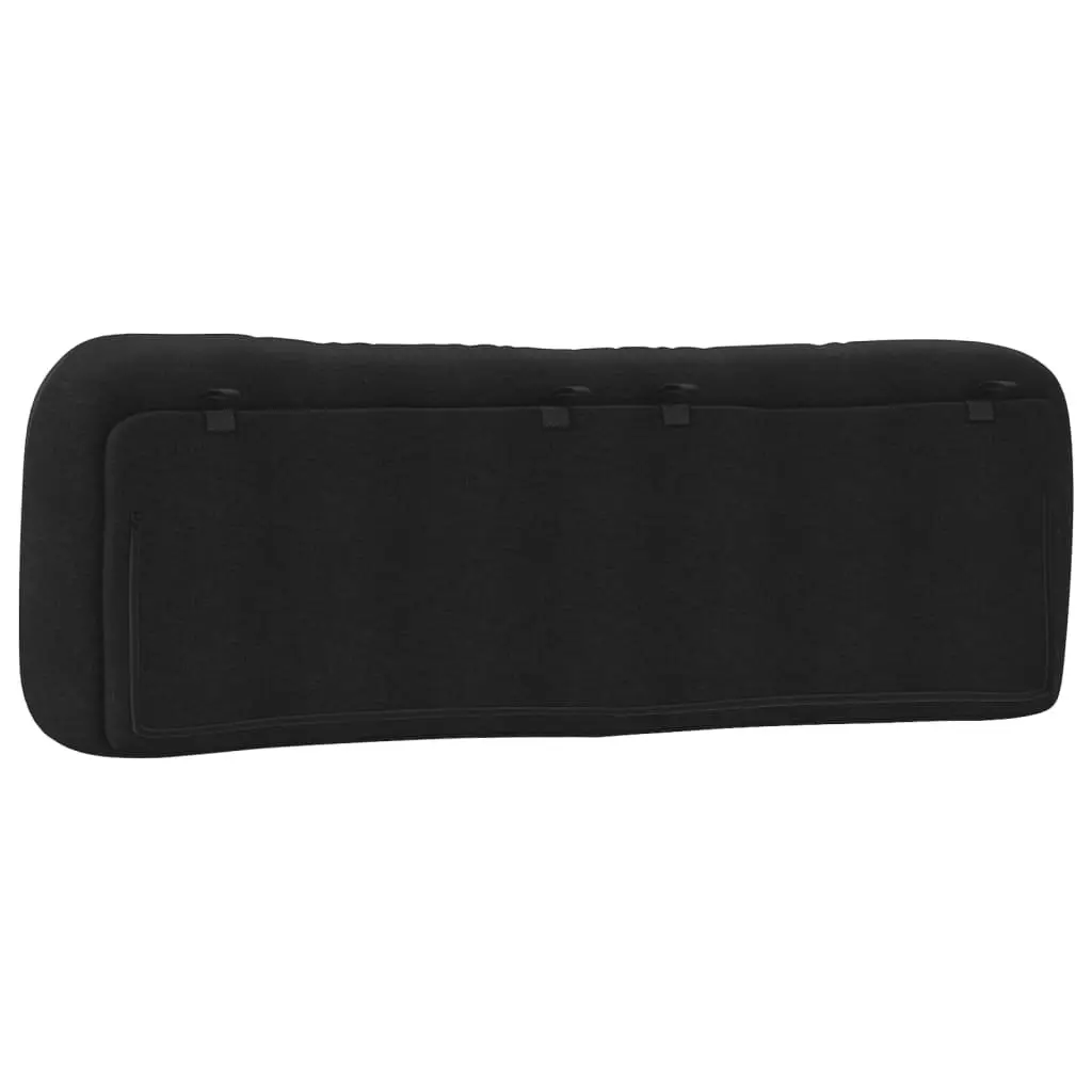 Headboard Cushion Wall Mounted Bed Pillow Black Fabric 152cm