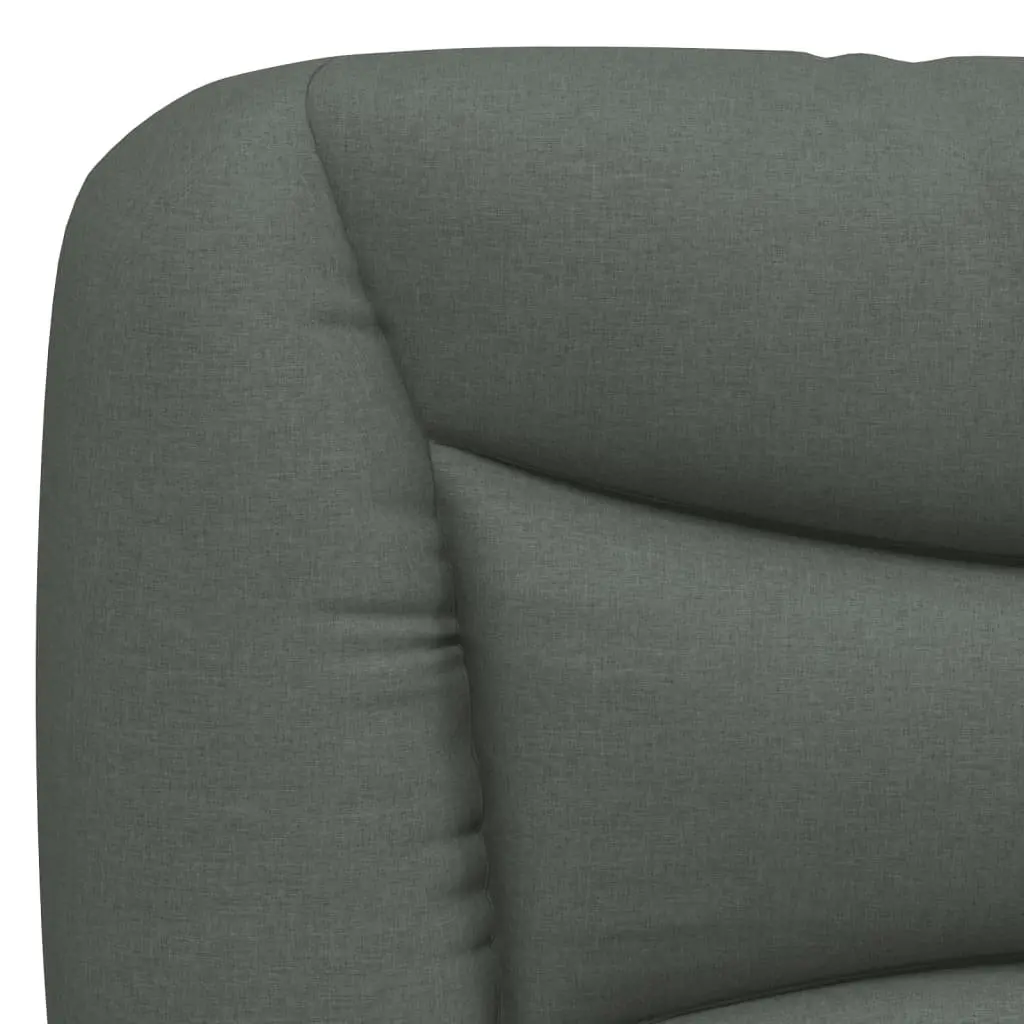 Headboard Cushion King Single Bed 107cm Upholstered Wall Mount Grey Fabric