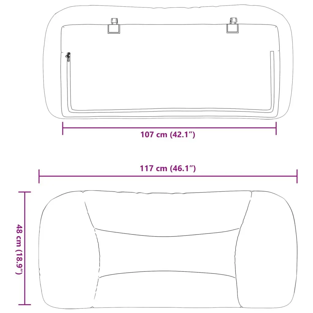 King Single Wavy Headboard Cushion