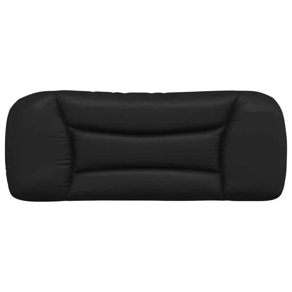 King Single Headboard Cushion Wall Mounted 107cm Black Faux Leather Pillow
