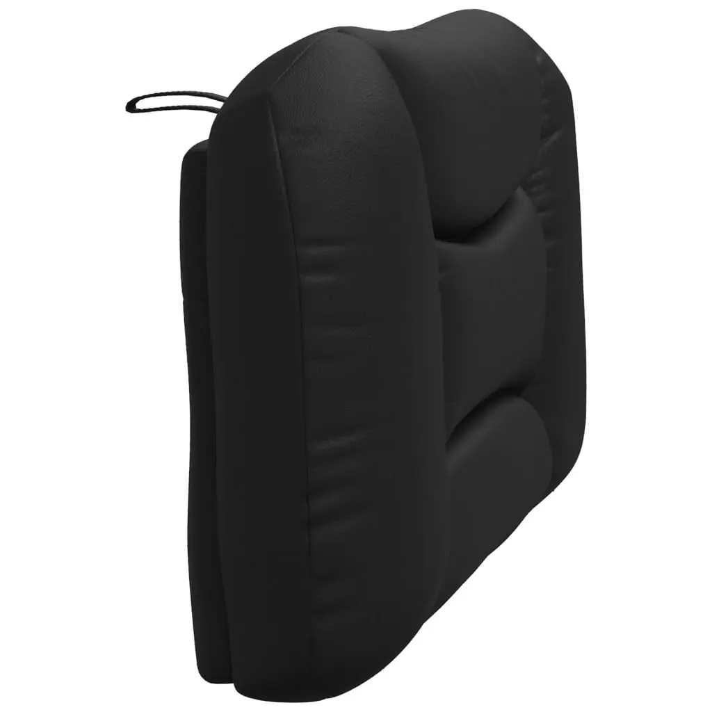 King Single Headboard Cushion Wall Mounted 107cm Black Faux Leather Pillow