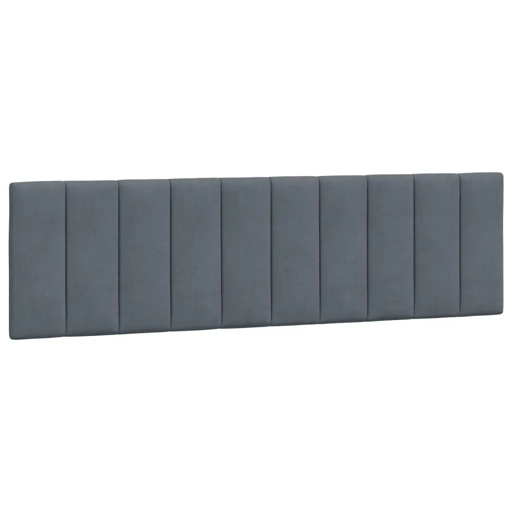 Velvet Headboard Cushion for Bedroom 180cm Dark Grey Wall Mounted Pillow Support