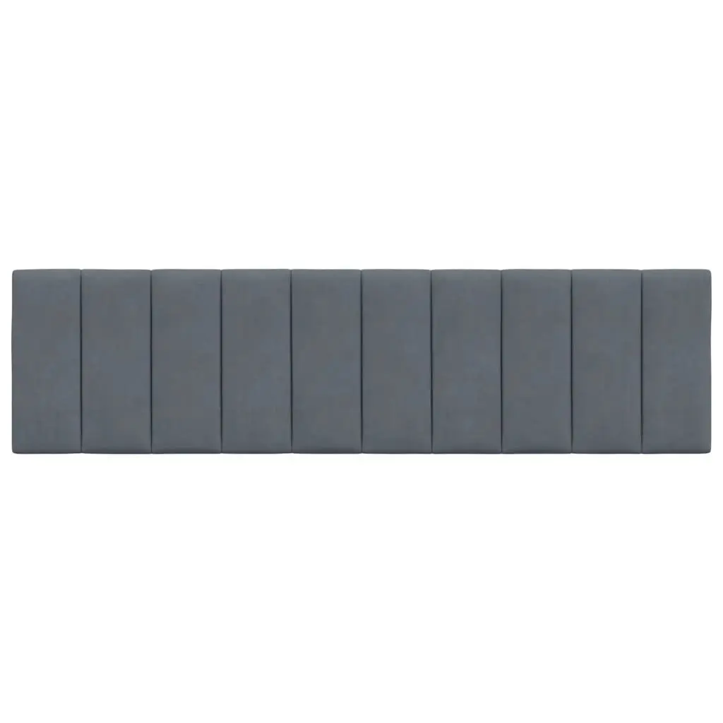 Velvet Headboard Cushion for Bedroom 180cm Dark Grey Wall Mounted Pillow Support