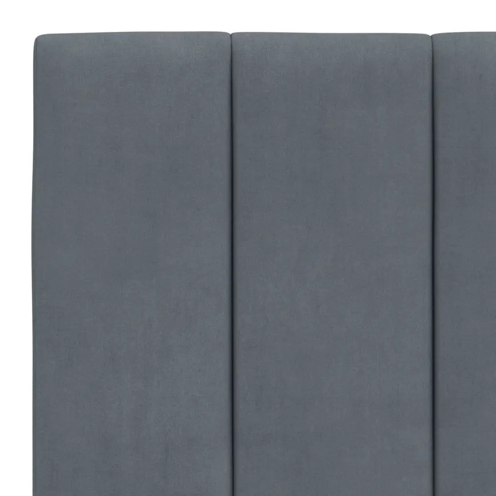 Velvet Headboard Cushion for Bedroom 180cm Dark Grey Wall Mounted Pillow Support