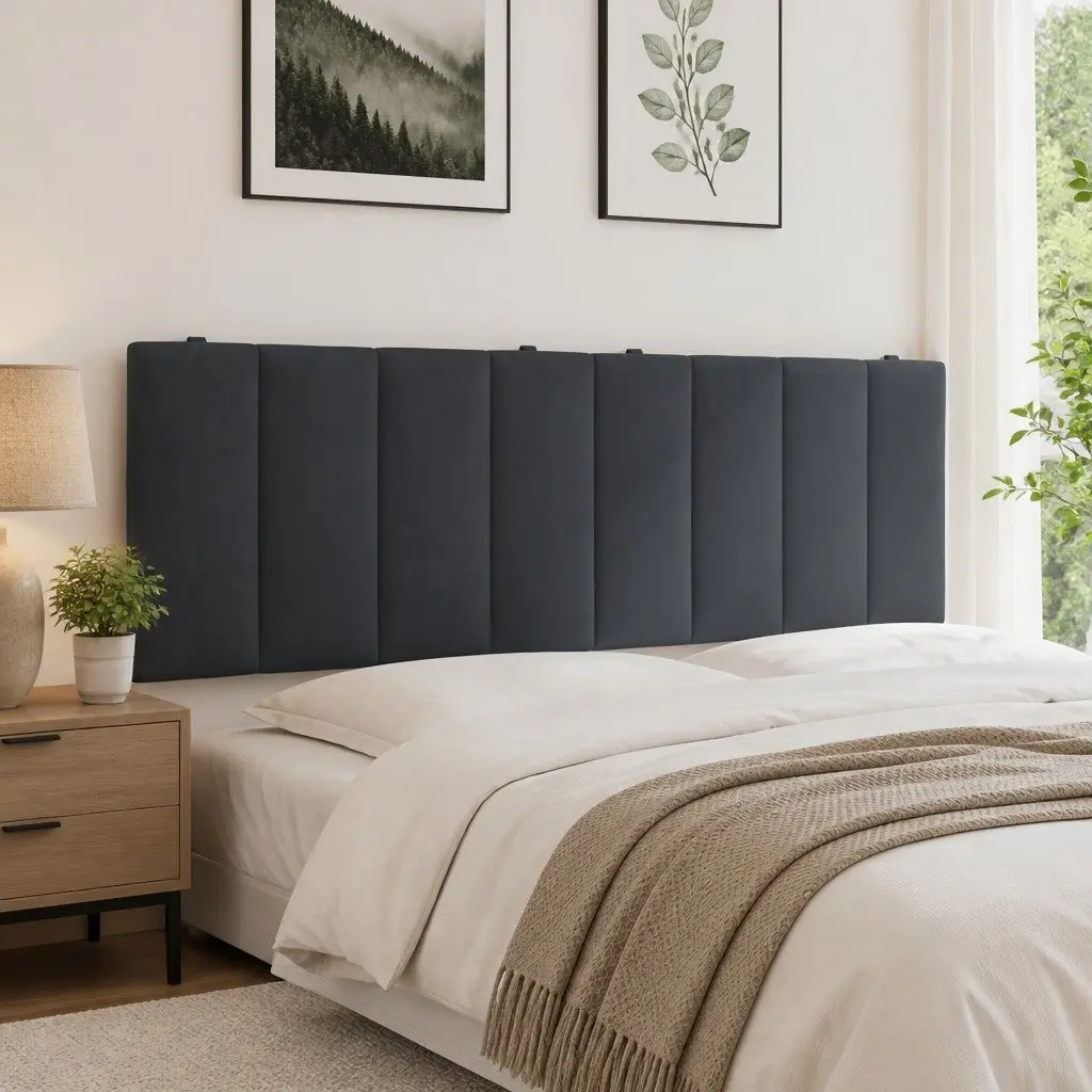 Velvet Headboard Cushion for Queen Bed 152cm