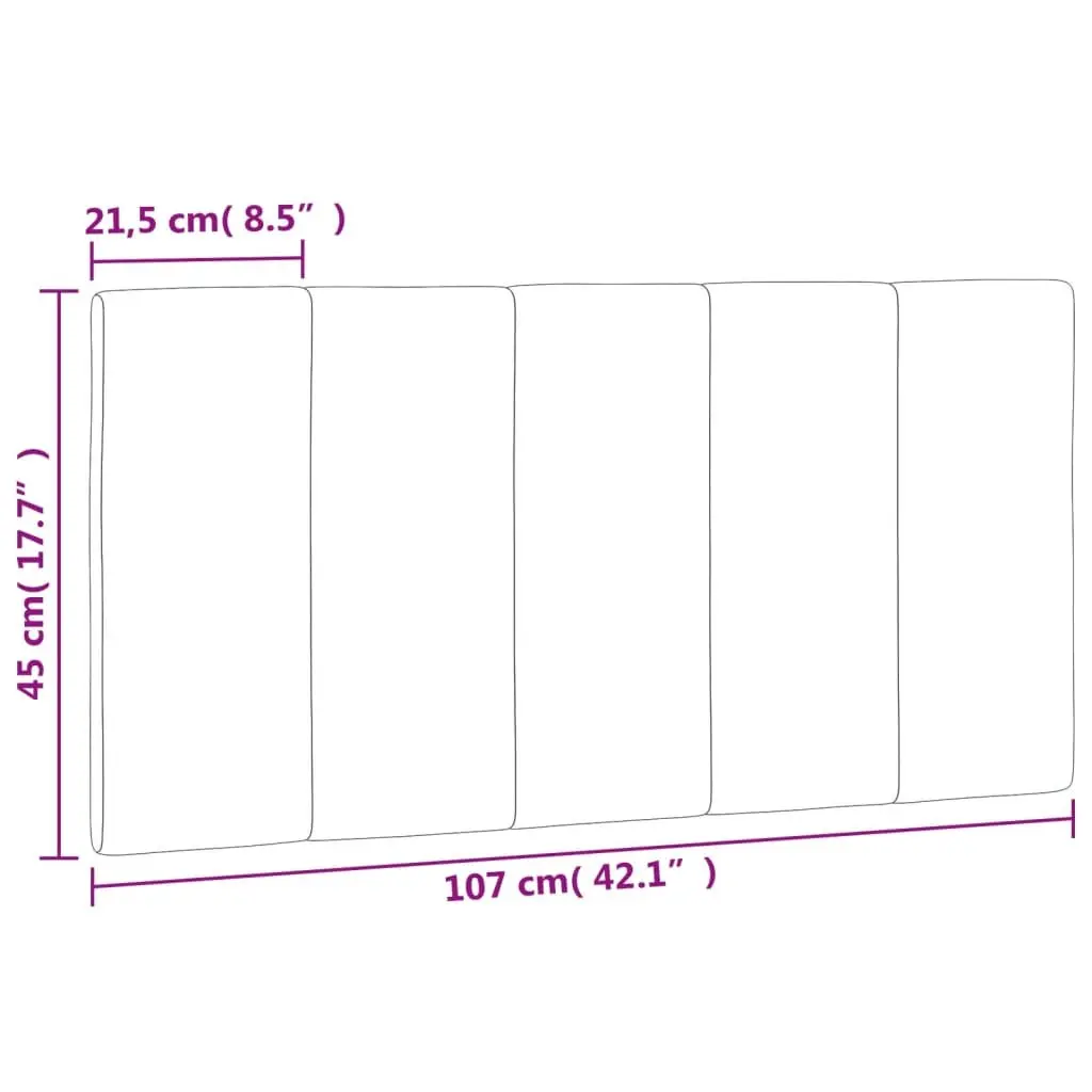 King Single 107cm Headboard Cushion in Grey