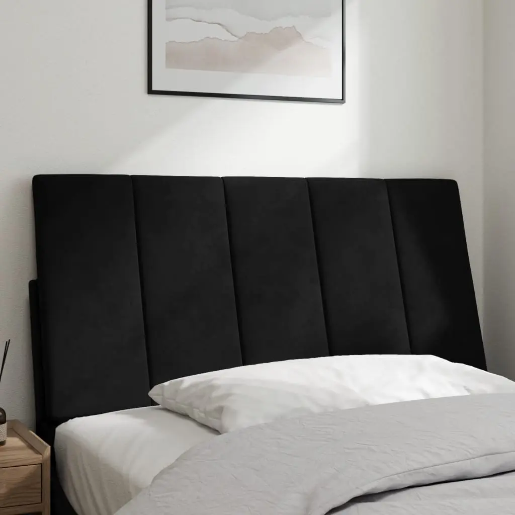 Headboard Cushion for Bedroom 107cm Black Velvet Soft Support