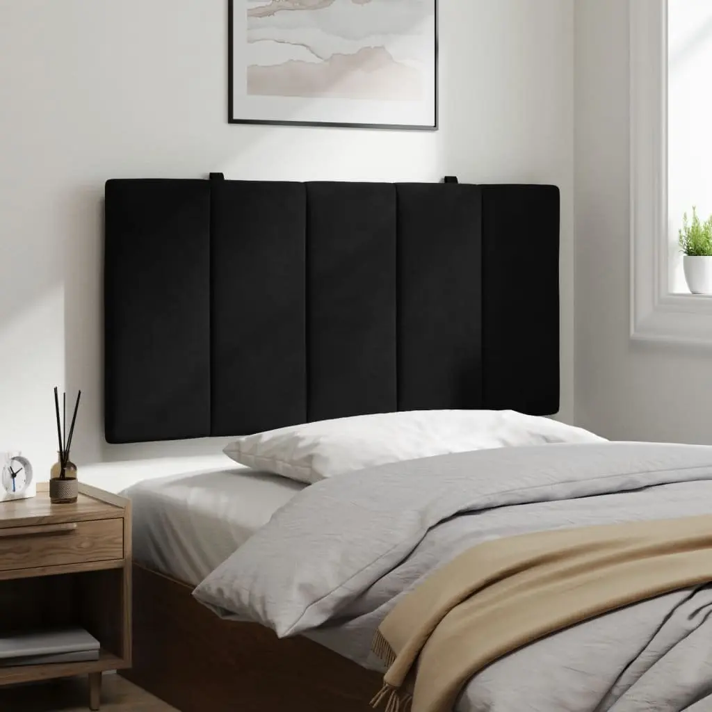 Headboard Cushion for Bedroom 107cm Black Velvet Soft Support