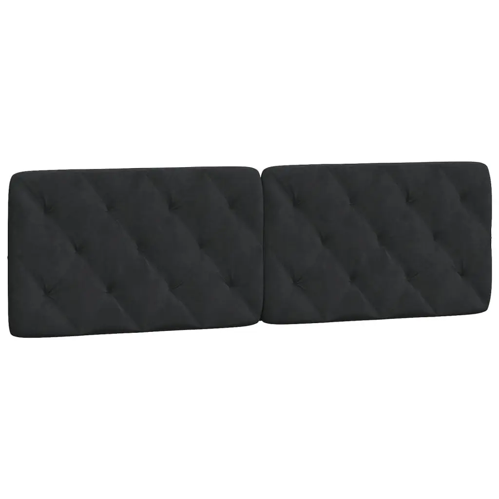 Queen Headboard Cushion for Bedroom 152cm Black Velvet Upholstered Wall Mount