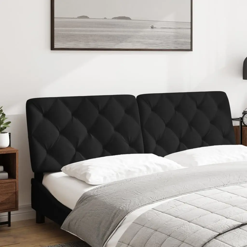 Queen Headboard Cushion for Bedroom 152cm Black Velvet Upholstered Wall Mount