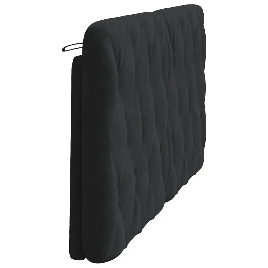 Queen Headboard Cushion for Bedroom 152cm Black Velvet Upholstered Wall Mount