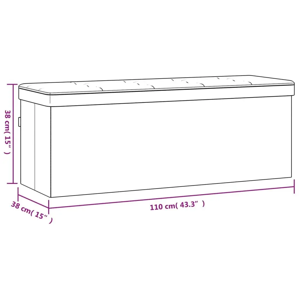 Storage Bench Entryway Hallway Living Room Foldable Grey Upholstered Seat Box