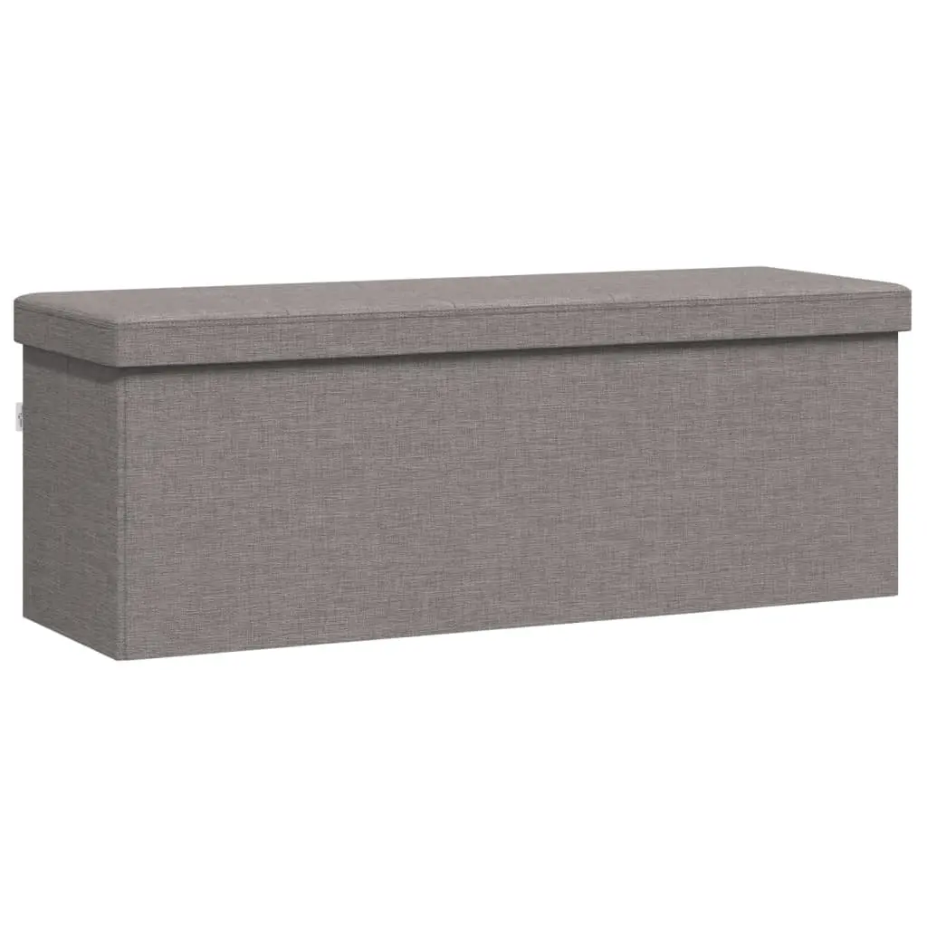 Storage Bench Entryway Hallway Living Room Foldable Grey Upholstered Seat Box