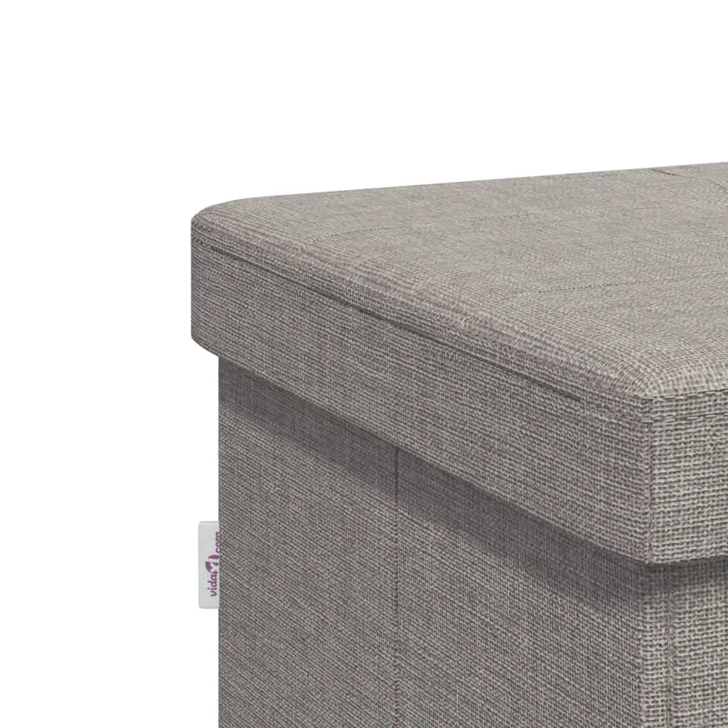 Storage Bench Entryway Hallway Living Room Foldable Grey Upholstered Seat Box