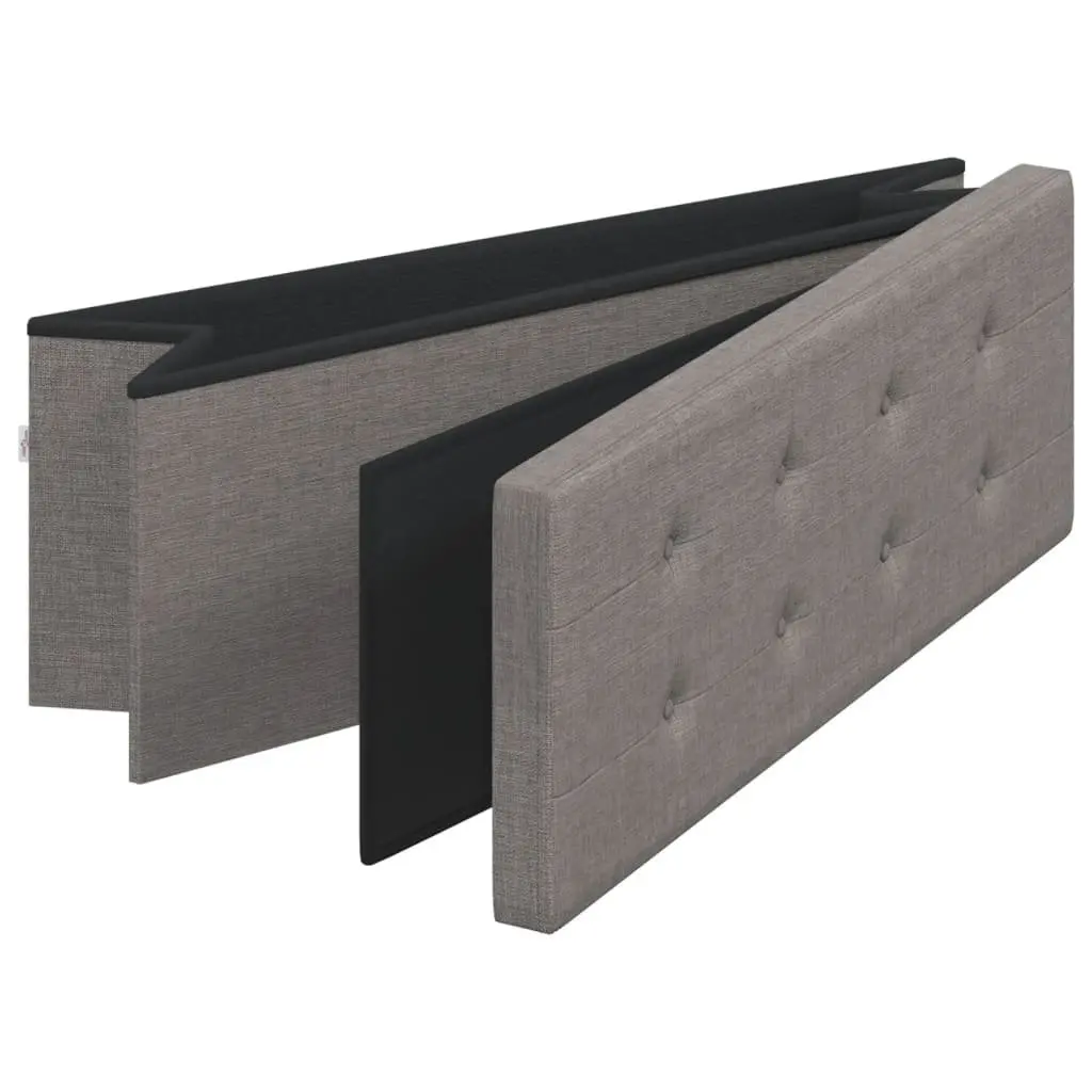 Storage Bench Entryway Hallway Living Room Foldable Grey Upholstered Seat Box