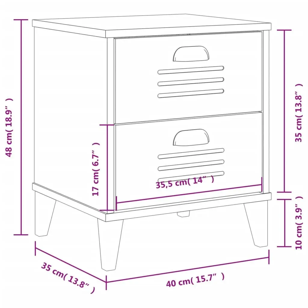 Anthracite Grey Bedside Cabinet