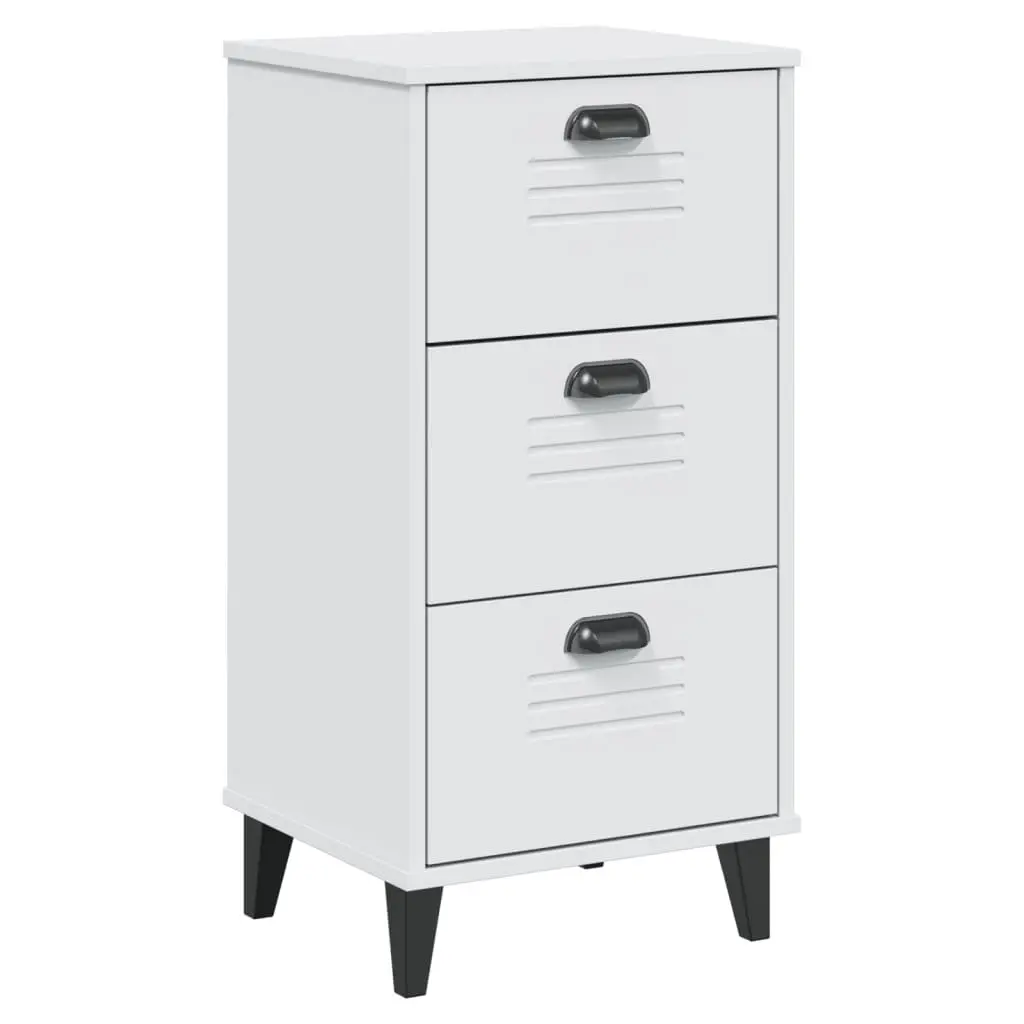White Engineered Wood Nightstand