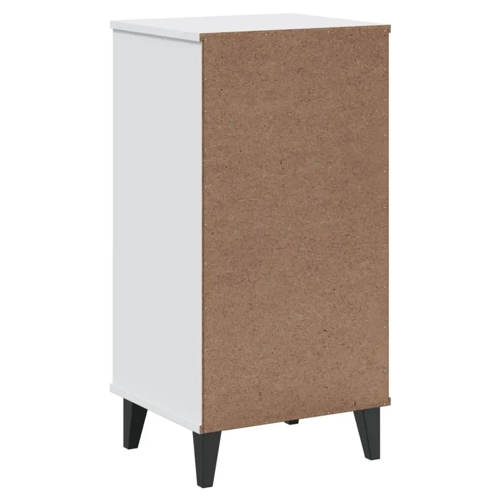 White Engineered Wood Nightstand