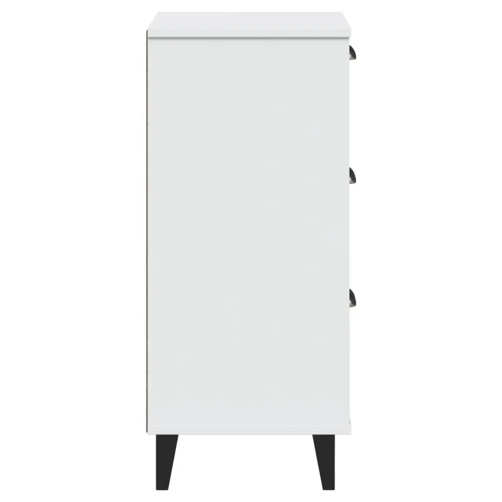 White Engineered Wood Nightstand