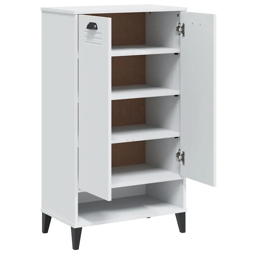 White Engineered Wood Shoe Storage Cabinet
