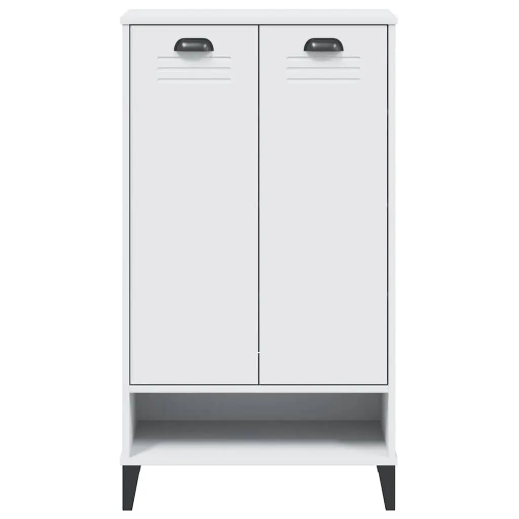 White Engineered Wood Shoe Storage Cabinet