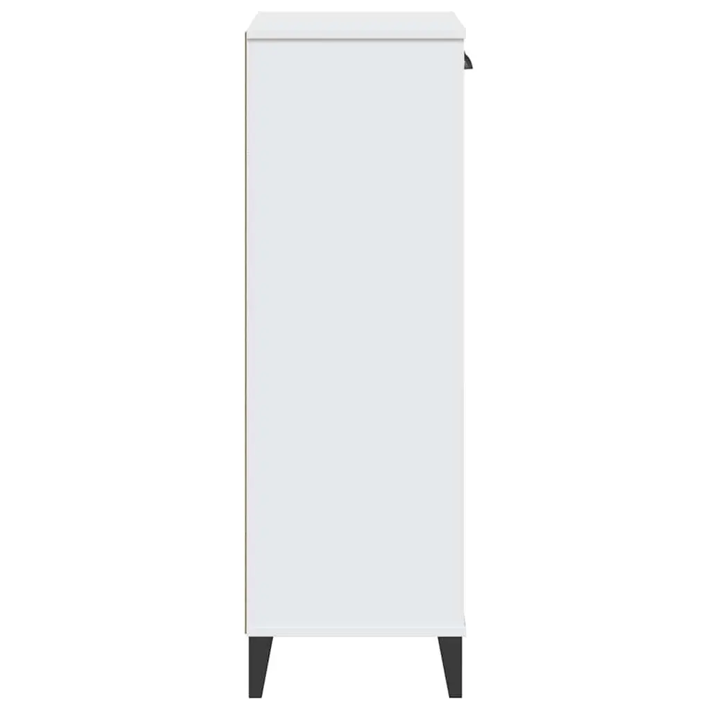 White Engineered Wood Shoe Storage Cabinet