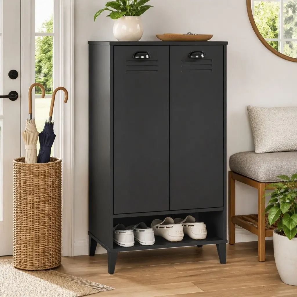 Shoe Cabinet Anthracite Grey Storage Organiser Unit