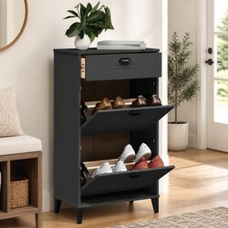 Specifications of Anthracite Grey Engineered Wood Shoe Cabinet