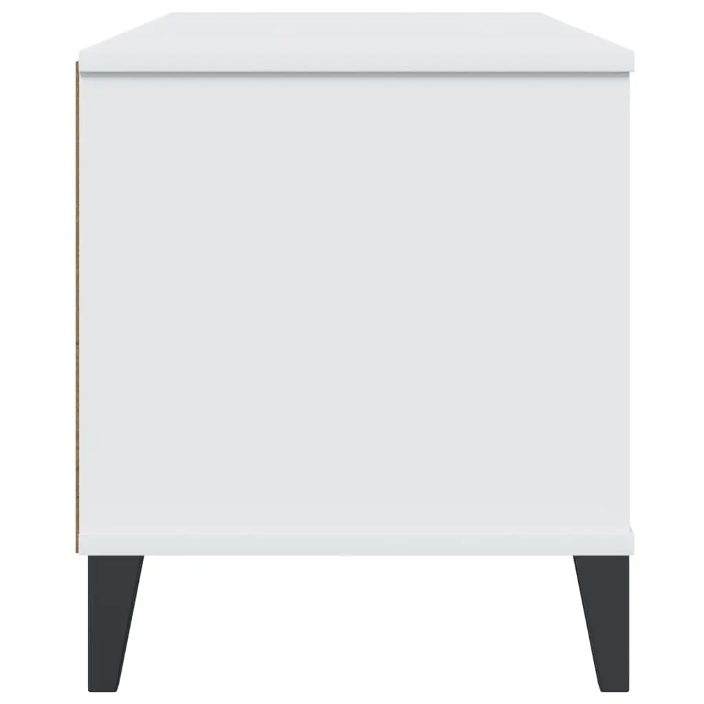 TV Cabinet White Engineered Wood Media Storage Unit 150 cm