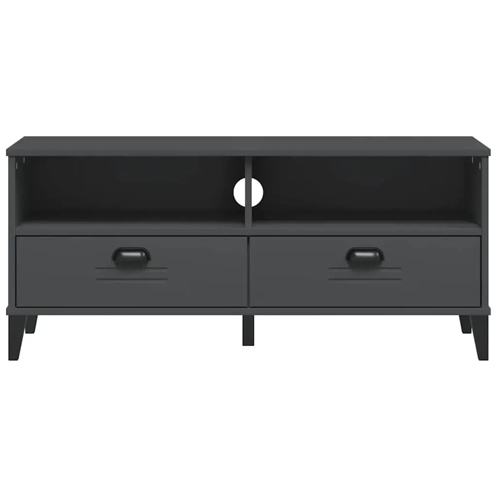 TV Cabinet Anthracite Grey Engineered Wood Media Storage Unit Sideboard Display
