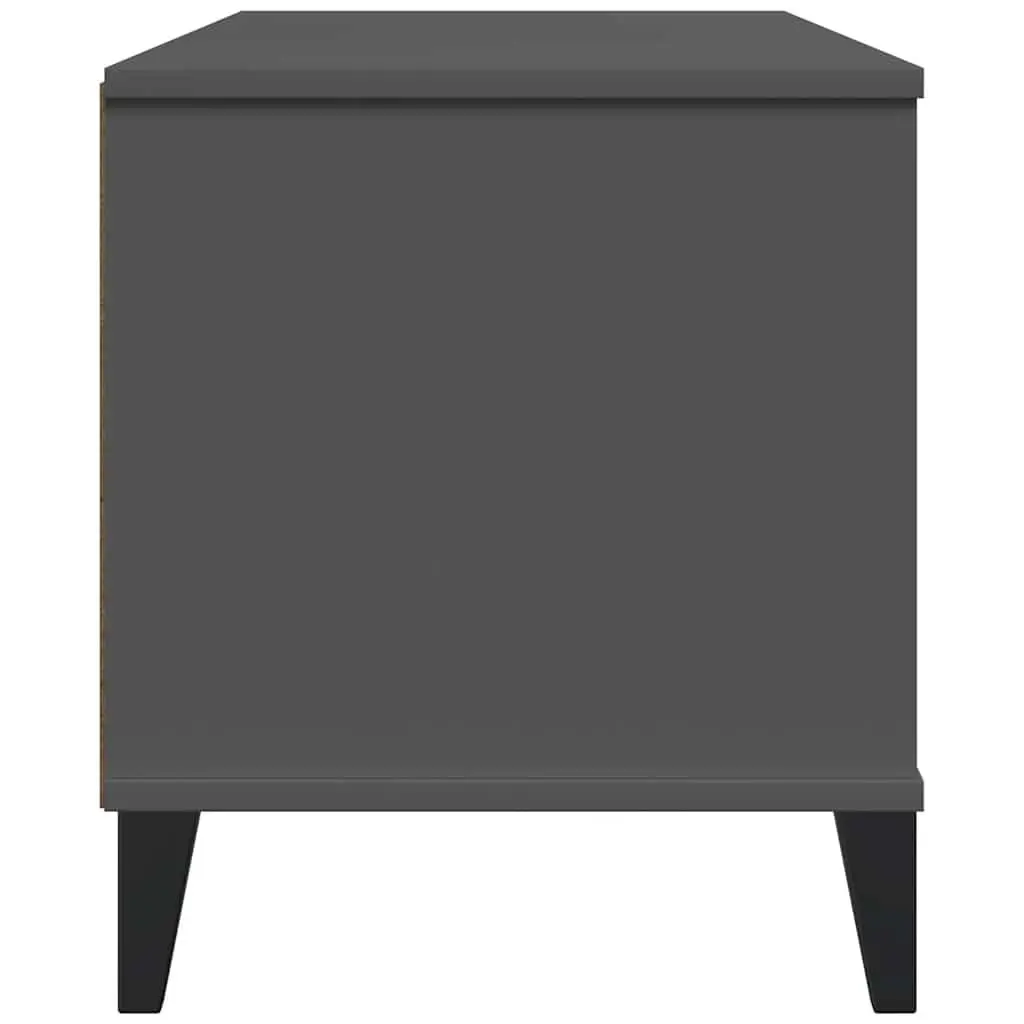 TV Cabinet Anthracite Grey Engineered Wood Media Storage Unit Sideboard Display
