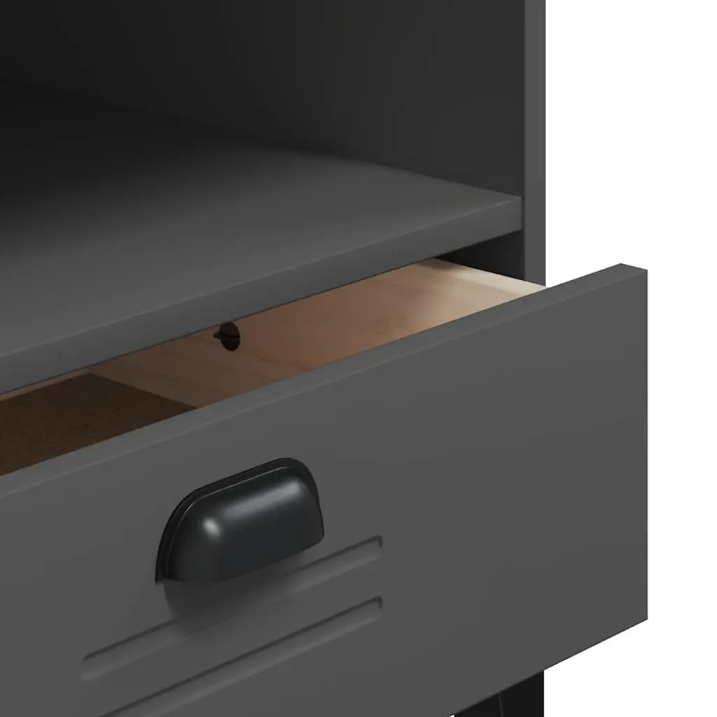 TV Cabinet Anthracite Grey Engineered Wood Media Storage Unit Sideboard Display
