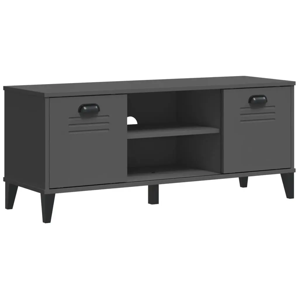 Shoe Bench Anthracite Grey Engineered Wood Storage Rack Organiser Entryway